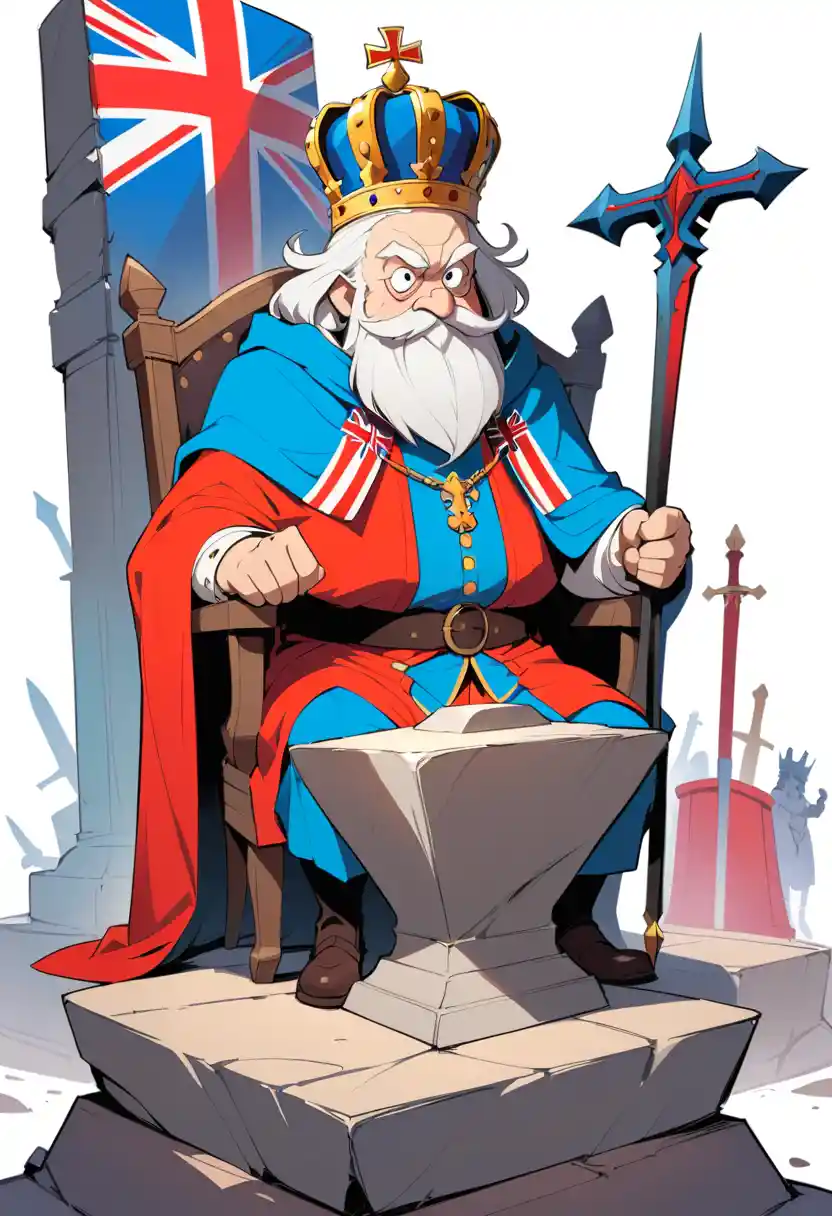 Sword In The Stone In Chaotic Ink Fantasy Style