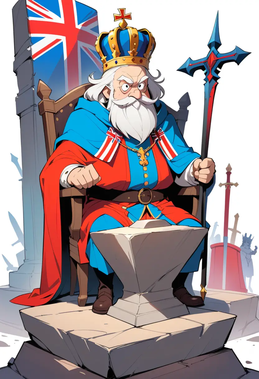 Sword In The Stone In Chaotic Ink Fantasy Style