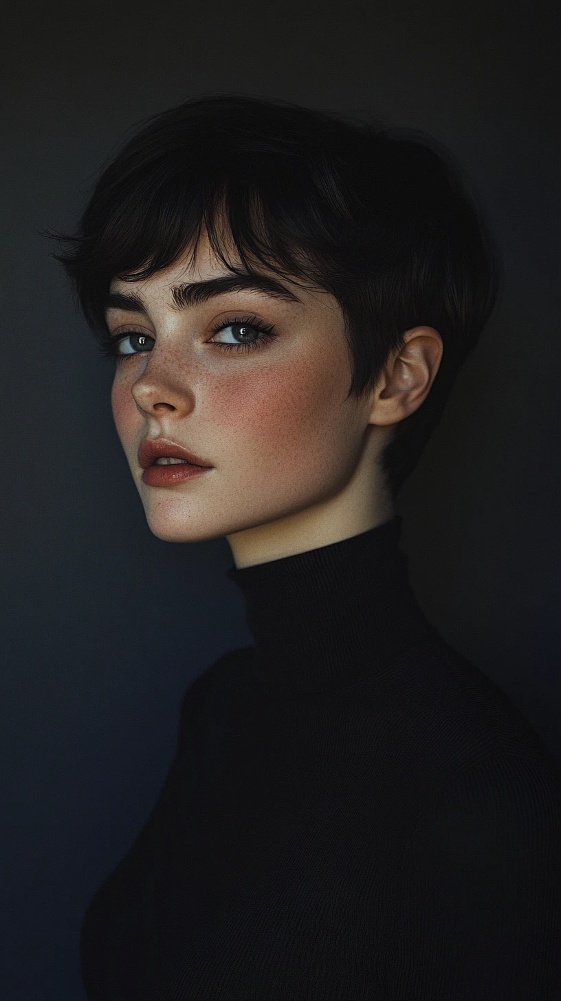 Moody digital portrait of a young woman in shadow