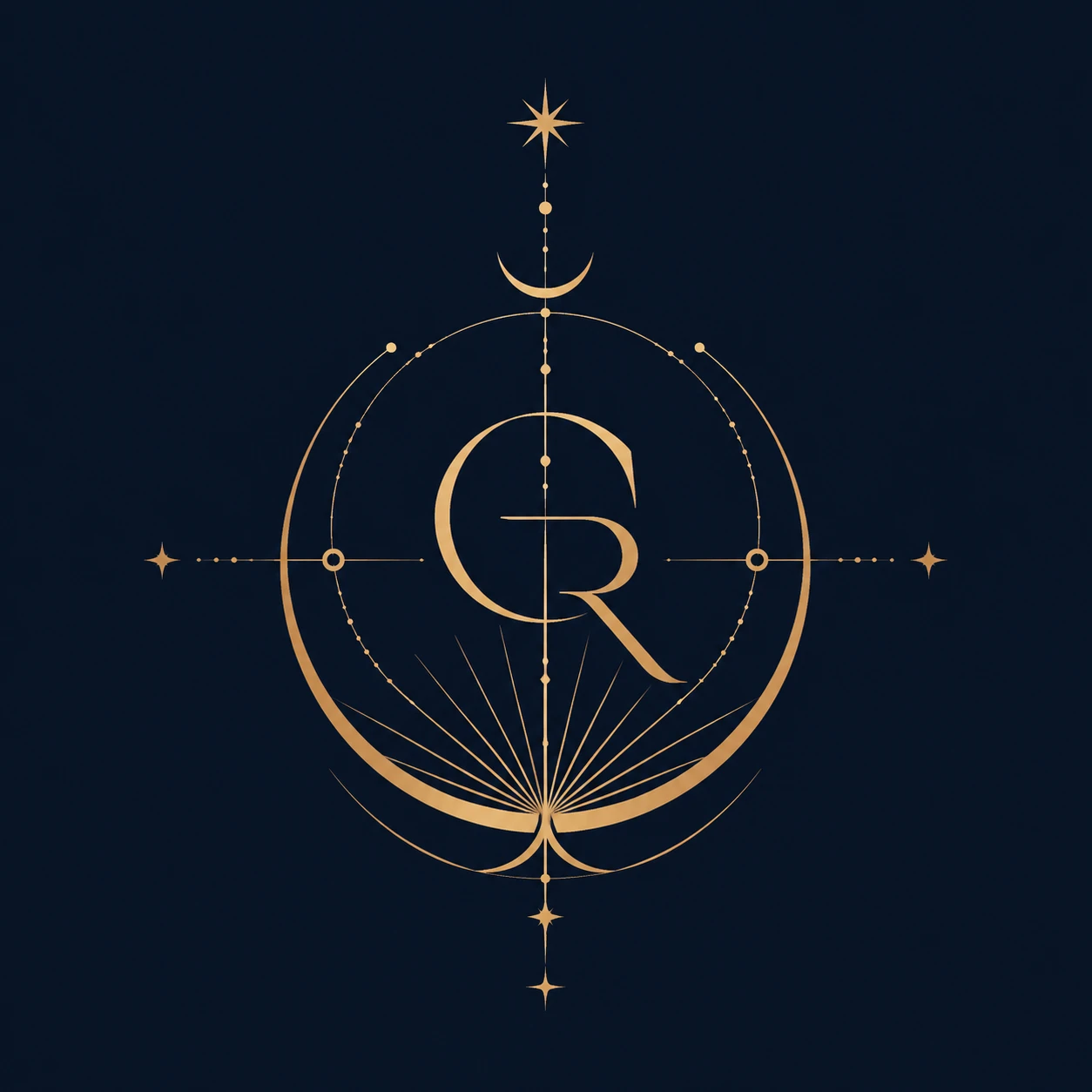 Symmetrisches königliches Emblem für eine visionäre Kunstzivilisation