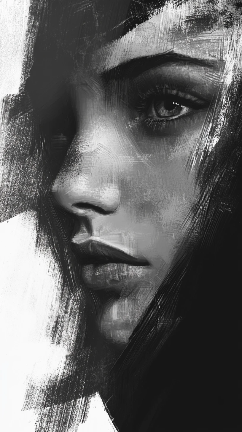 Illustrazione minimalista interpretata con morbida texture granulare opaca