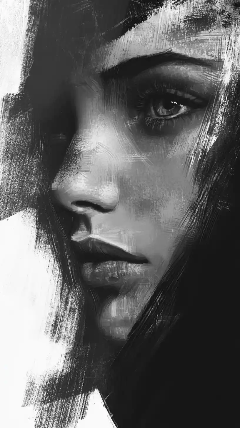 Minimalist interpreted illustration with soft matte grain texture