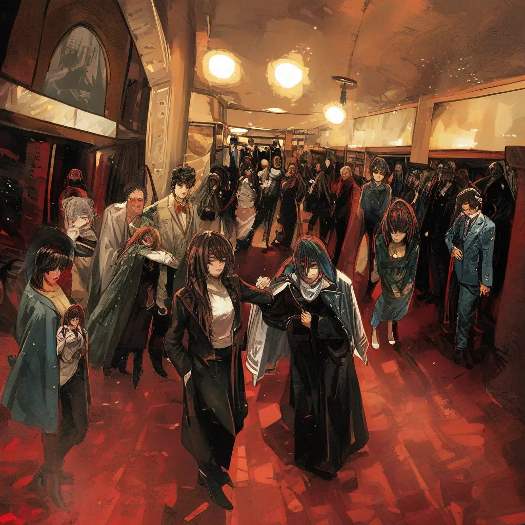 Candid group portrait in a Manhattan social club