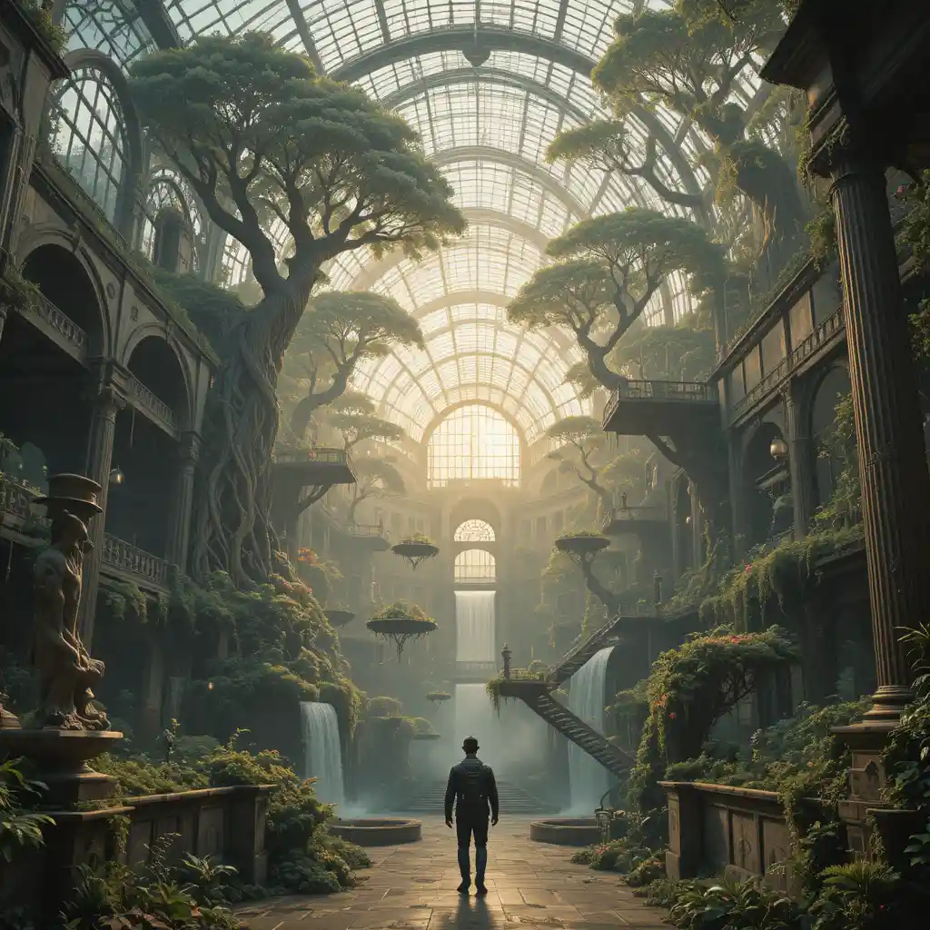 Surreal Futuristic Greenhouse Hidden In Ancient Marble City