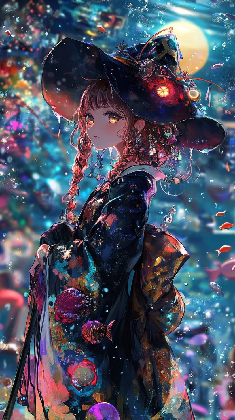 Colorful coral reef and sunken fantasy ship underwater