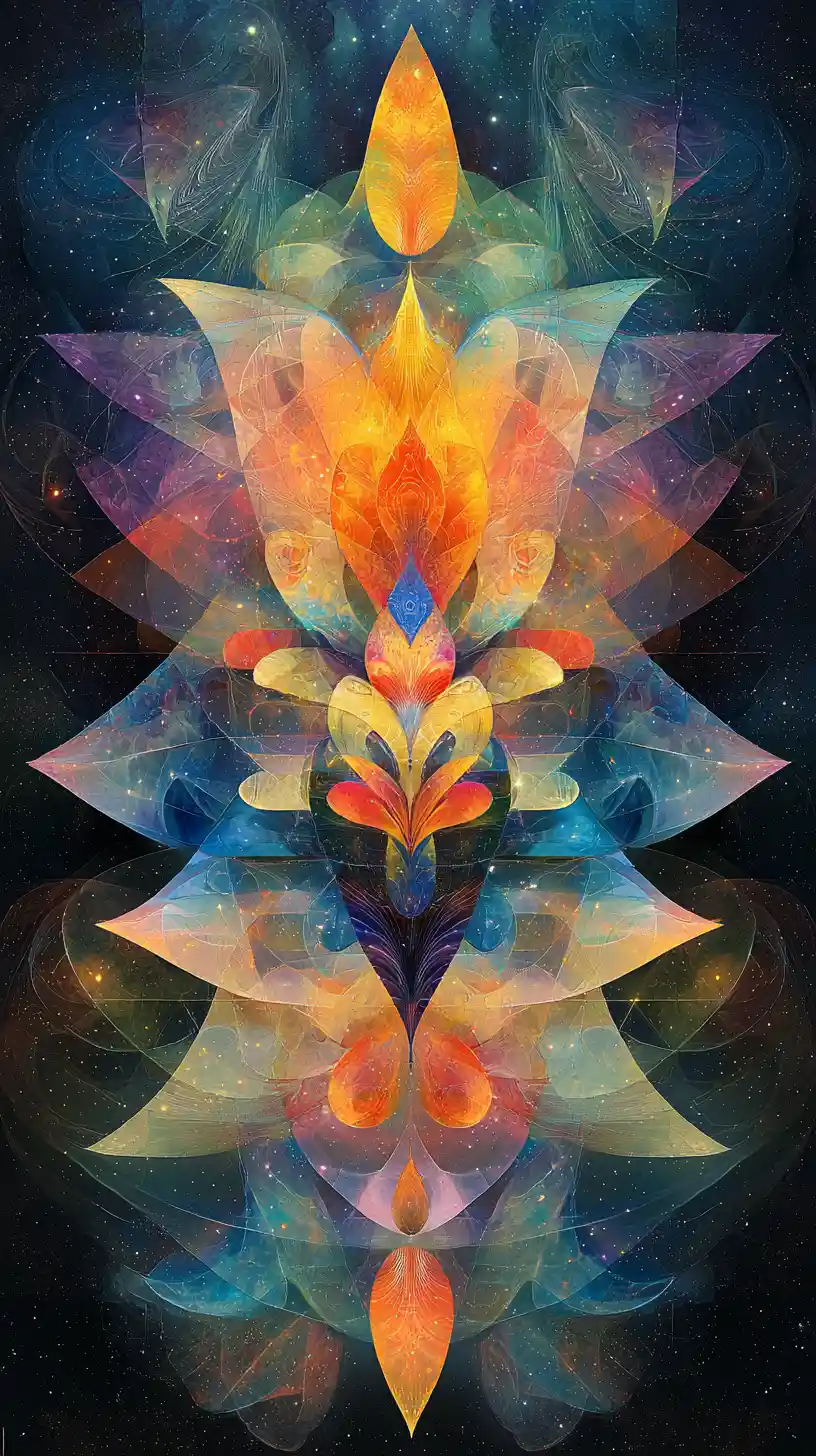 Surreal spaceship crossing dimensions in abstract cosmic space