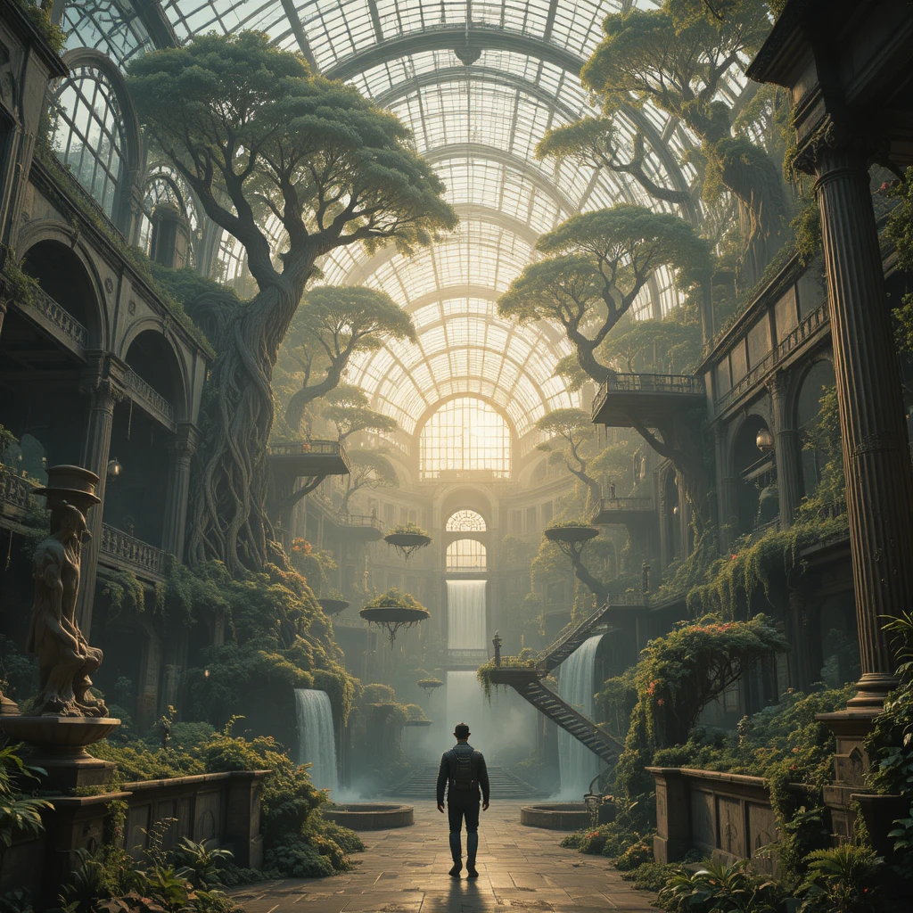 Surreal Futuristic Greenhouse Hidden In Ancient Marble City