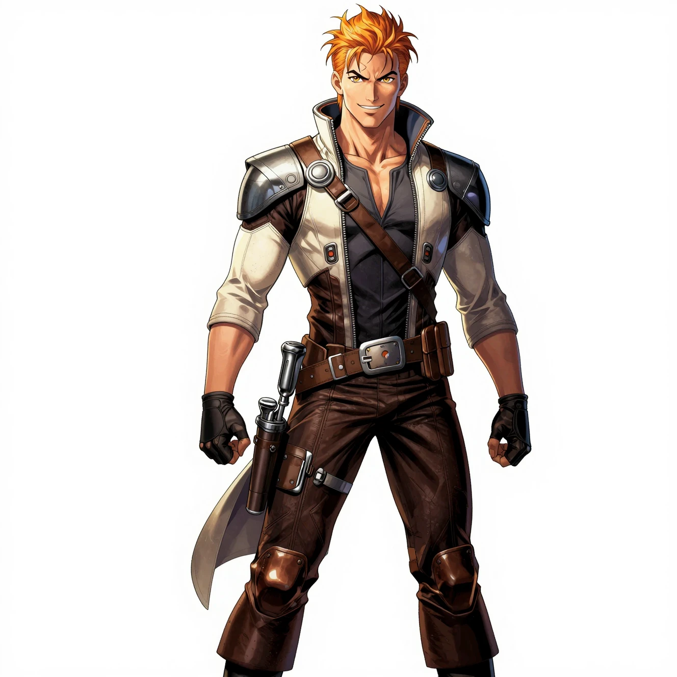 Confident Young Space Hero In Futuristic Fashion