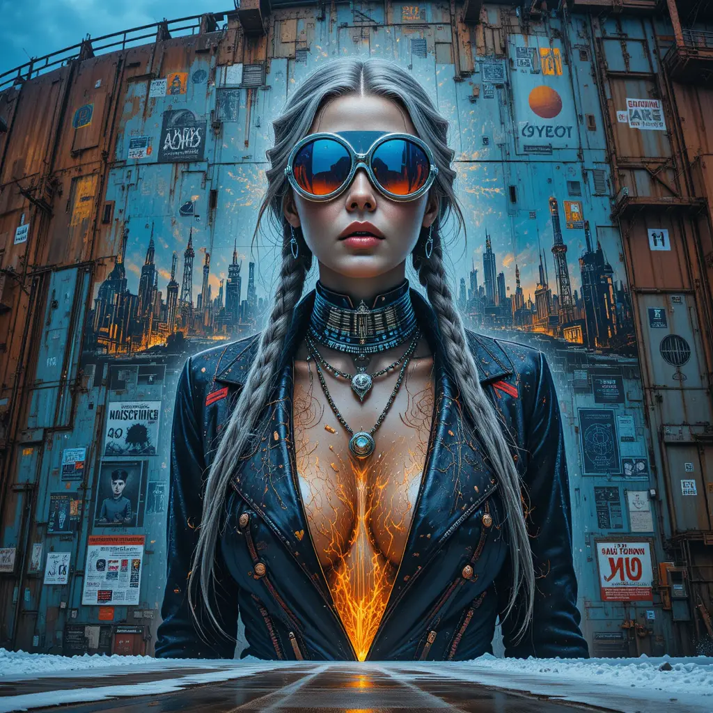 Femme fatale mural on an arctic icebreaker hull