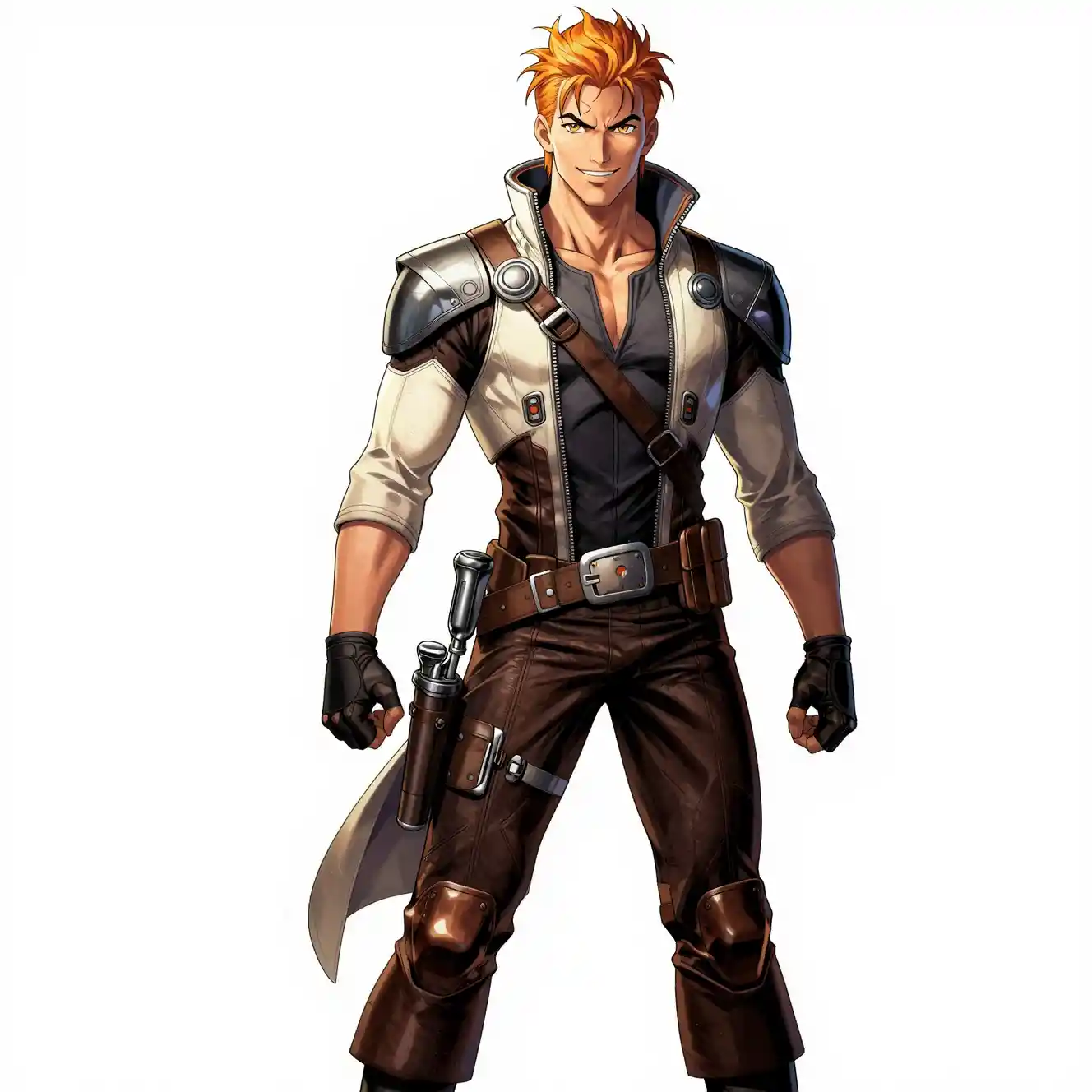 Confident Young Space Hero In Futuristic Fashion