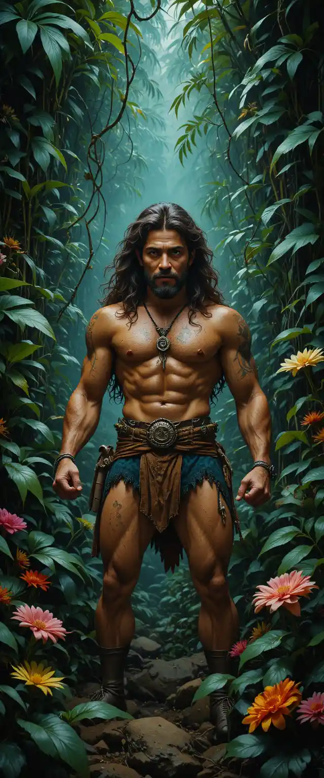 Ugly jungle adventurer searching for his kidnapped lover