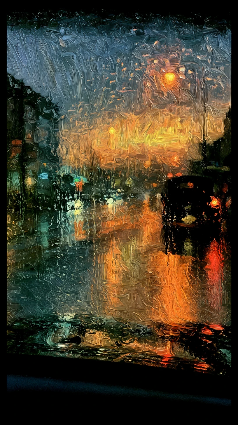 Lampioni luminosi lungo una tranquilla strada cittadina