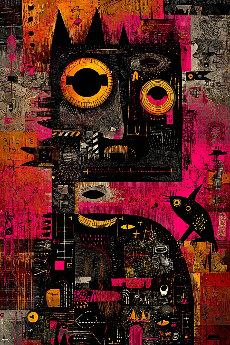 Surreal abstract painting of love as a emotional canvas