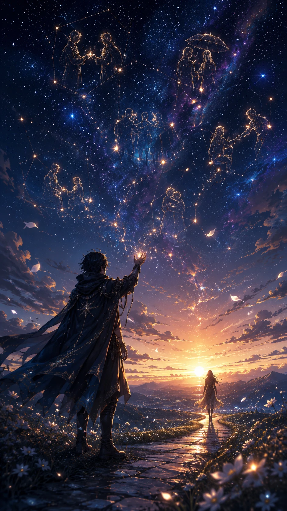 Weaving every kindness into distant fading stars above