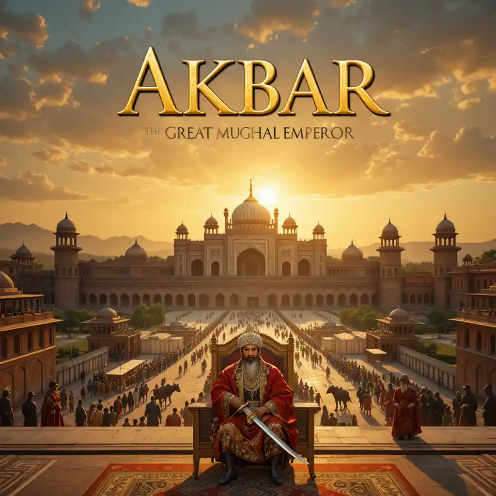 Golden sunrise over Agra Fort with the Mughal emperor