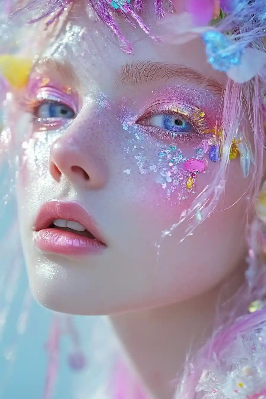 Whimsical pastel fairy in colorful baroque fantasy style