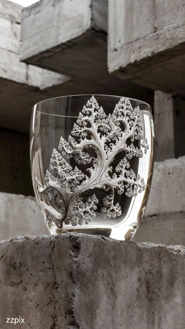 Fractal glass form in a stark minimalist composition