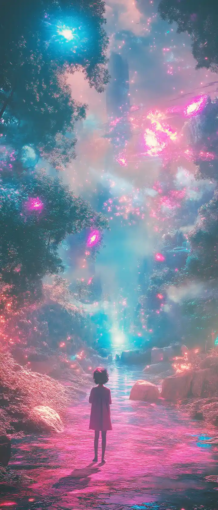Surreal dreamscape in deep vibrant colorful photography