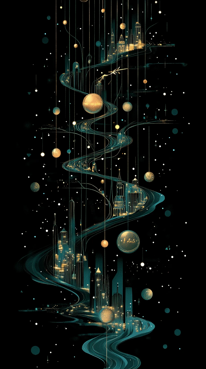 Petauro‑do‑açúcar voando por uma floresta celestial surreal