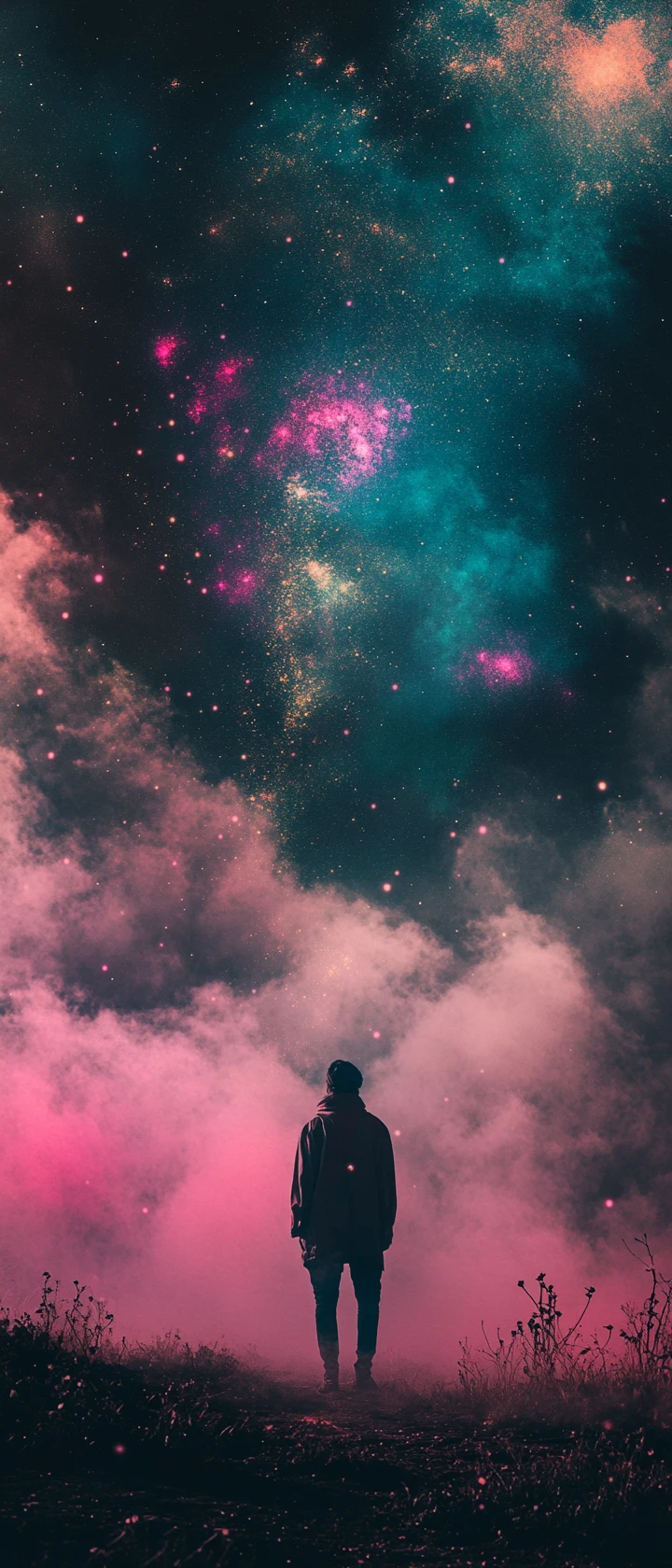 Colorful surreal dreamscape in vibrant photographic style
