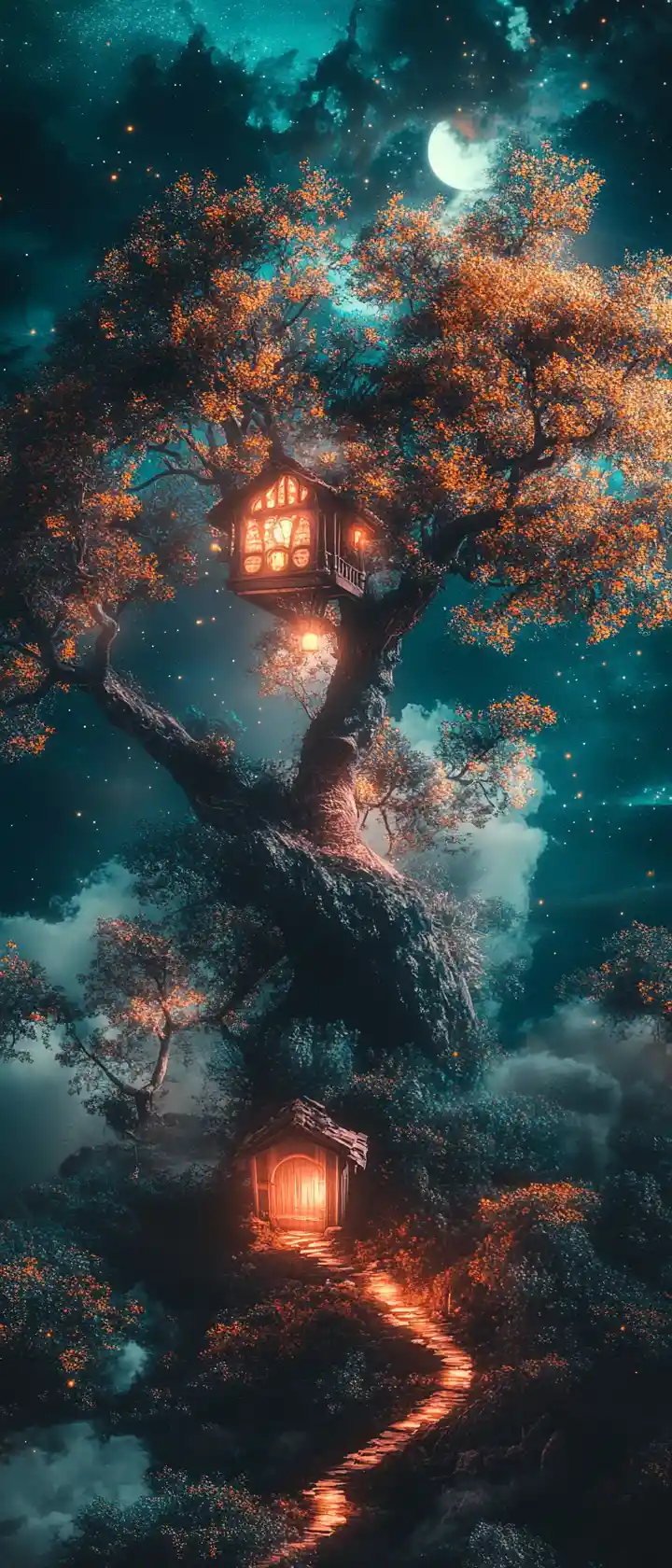 Surreal dreamscape photography with vibrant bright color palette