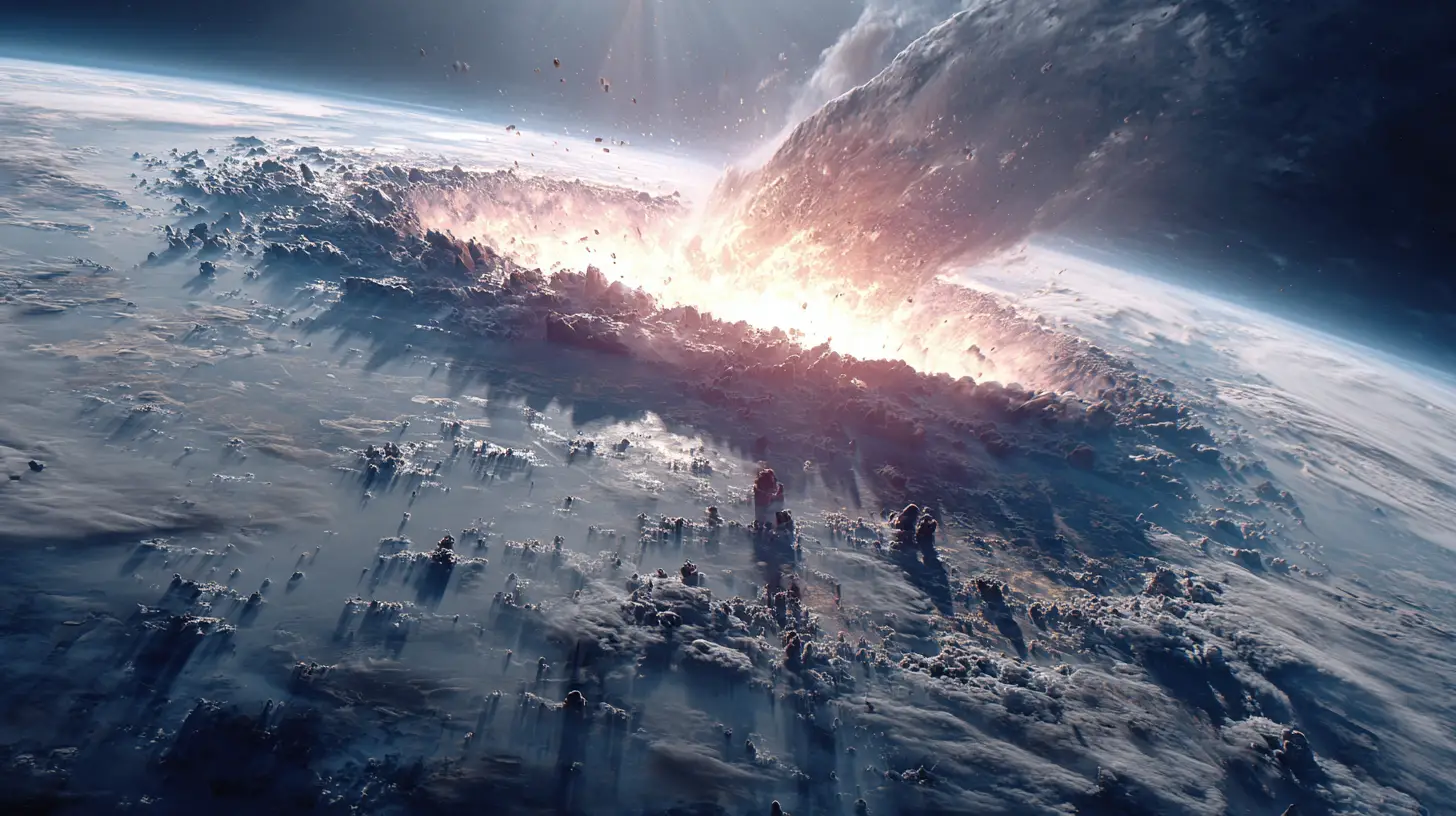 Planet Earth struck by comet in dramatic space impact
