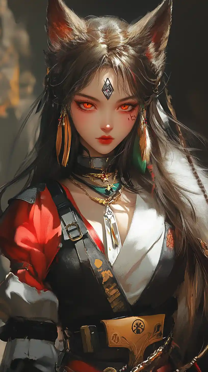 Anime girl in a braided steel and wooden serpent world