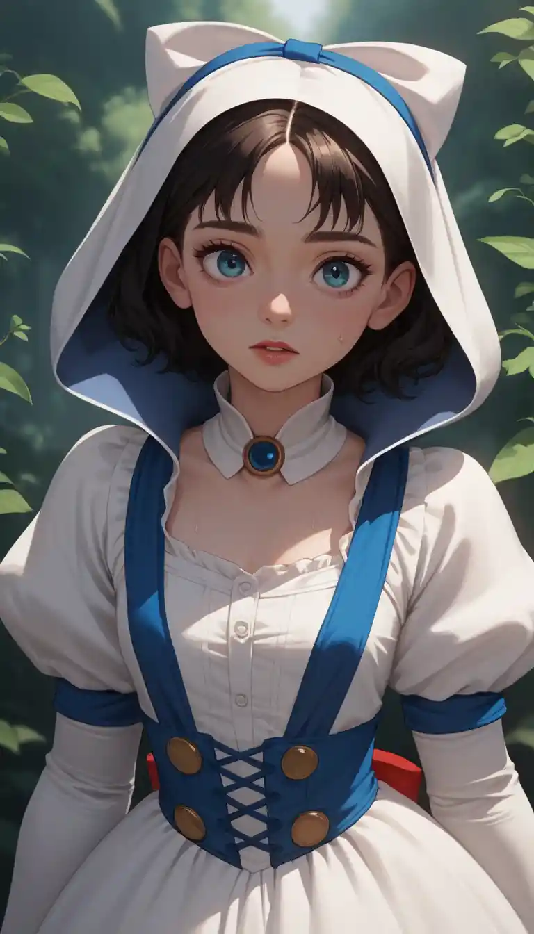 Anime knight girl in revealing fantasy outfit