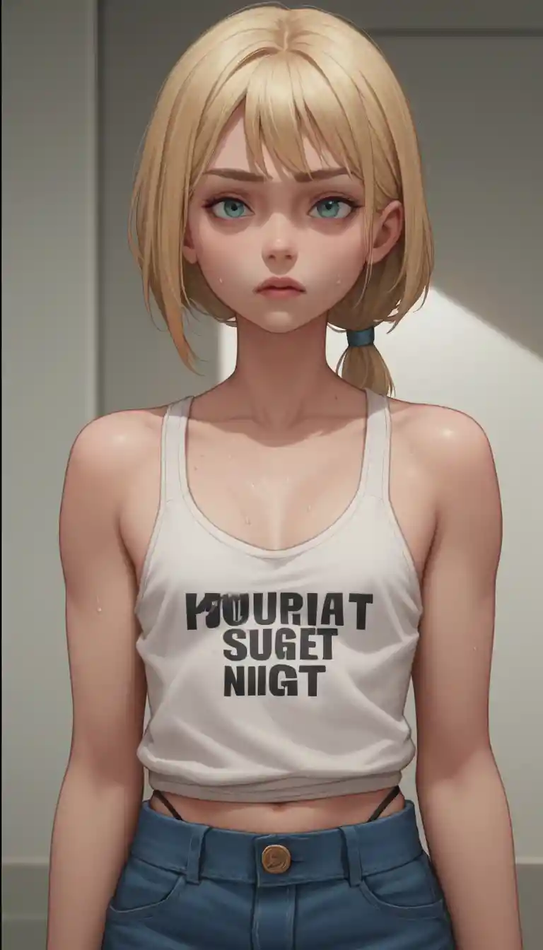 Anime supergirl knight with revealing modern outfit