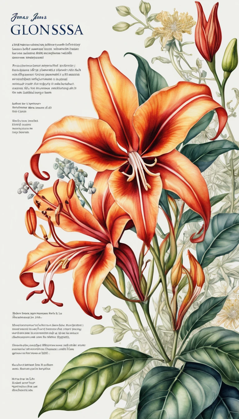 Graphic flyer with watercolor illustration of natural flowers