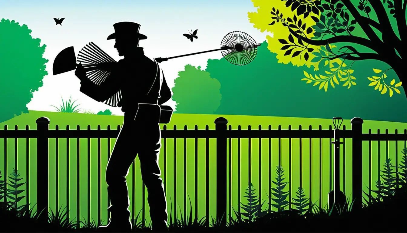 Spazzacamino in un giardino botanico in una calma mattina presto