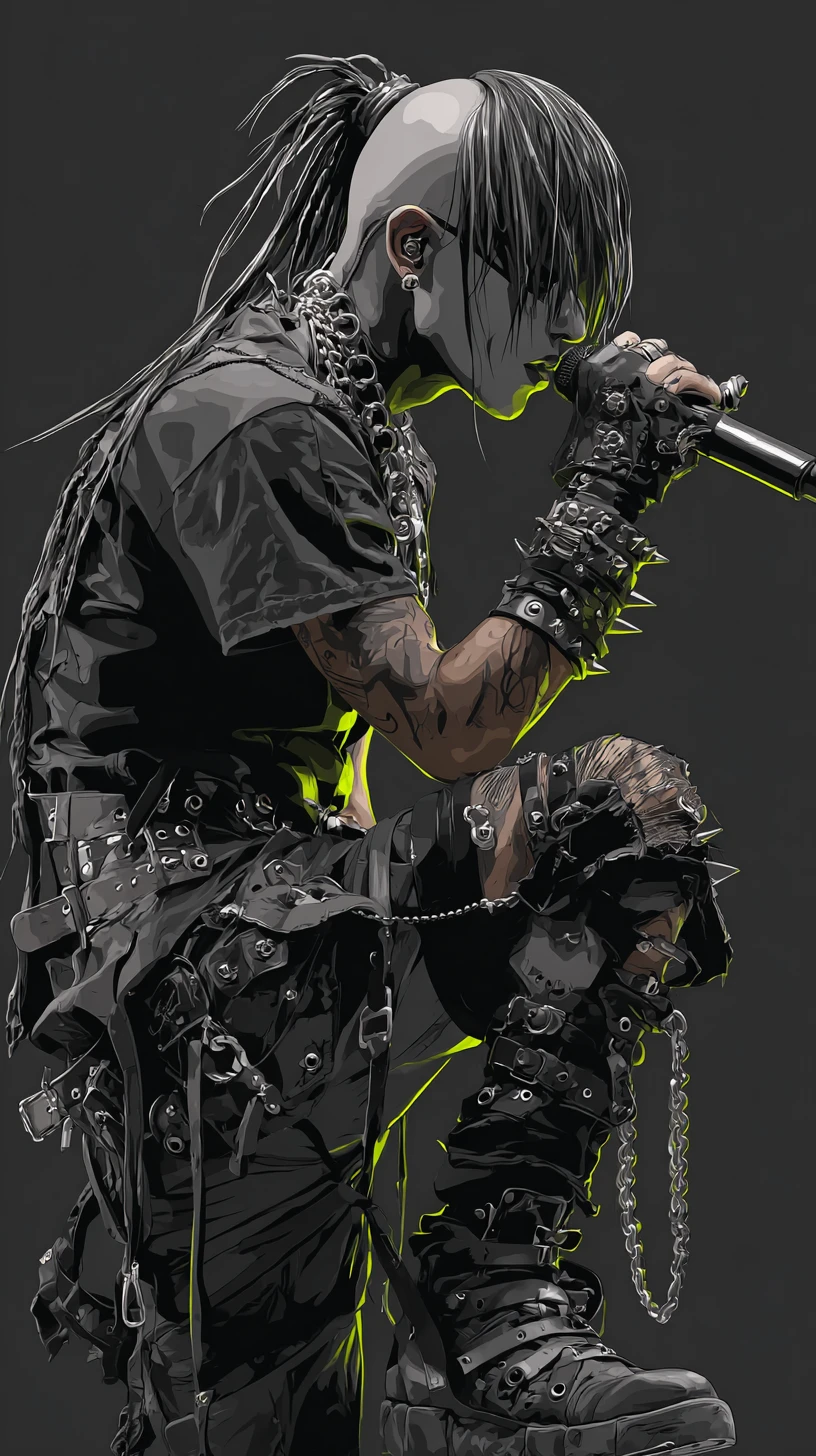 Anime rock singer under harsh stage spotlight