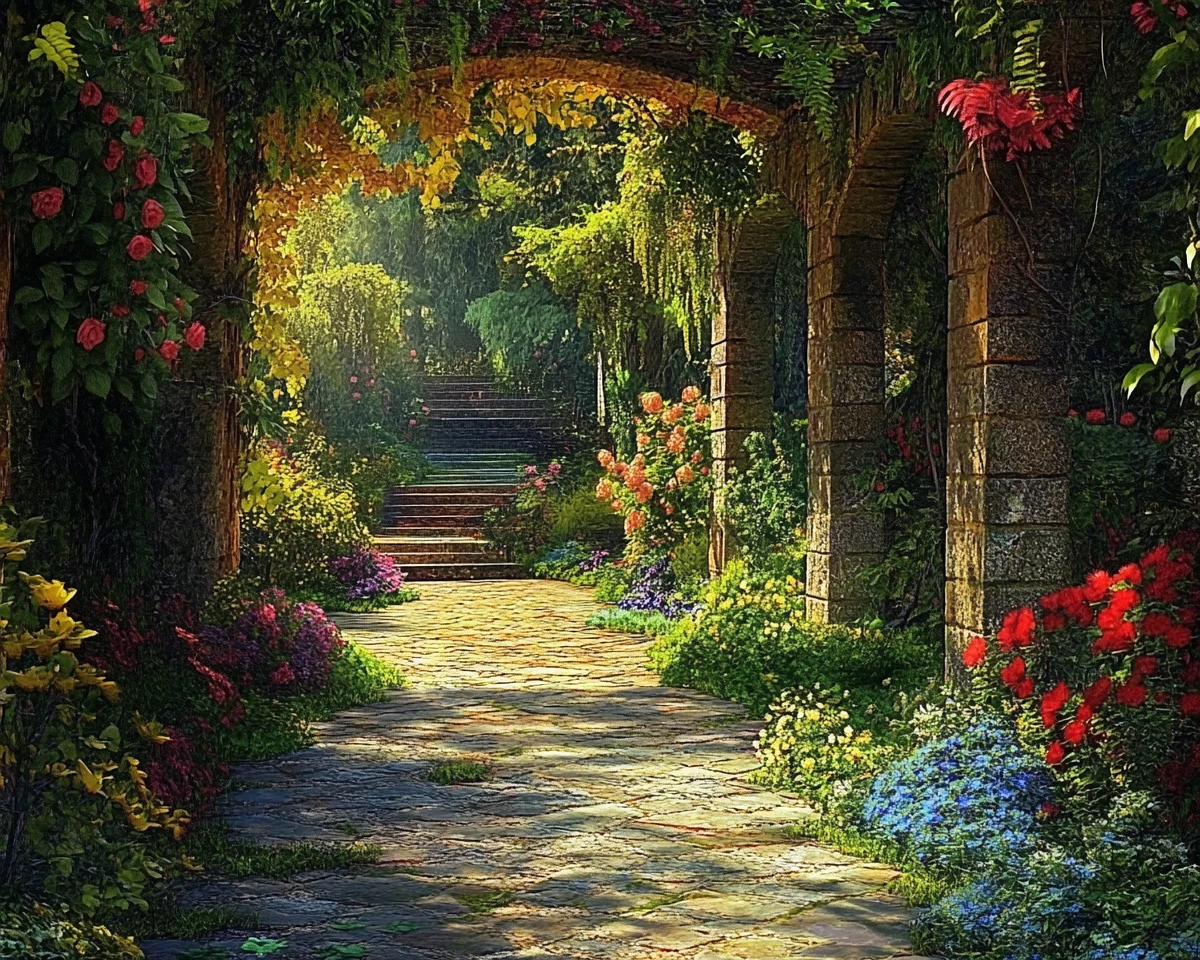 Colorful Secret Garden Hidden In A Special Enchanted Place