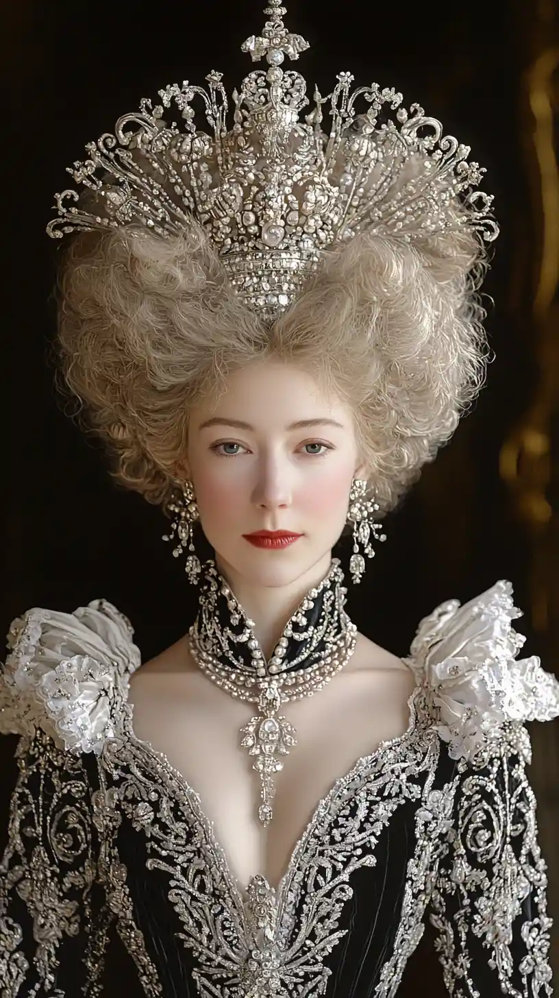 Close up portrait painting of a young woman