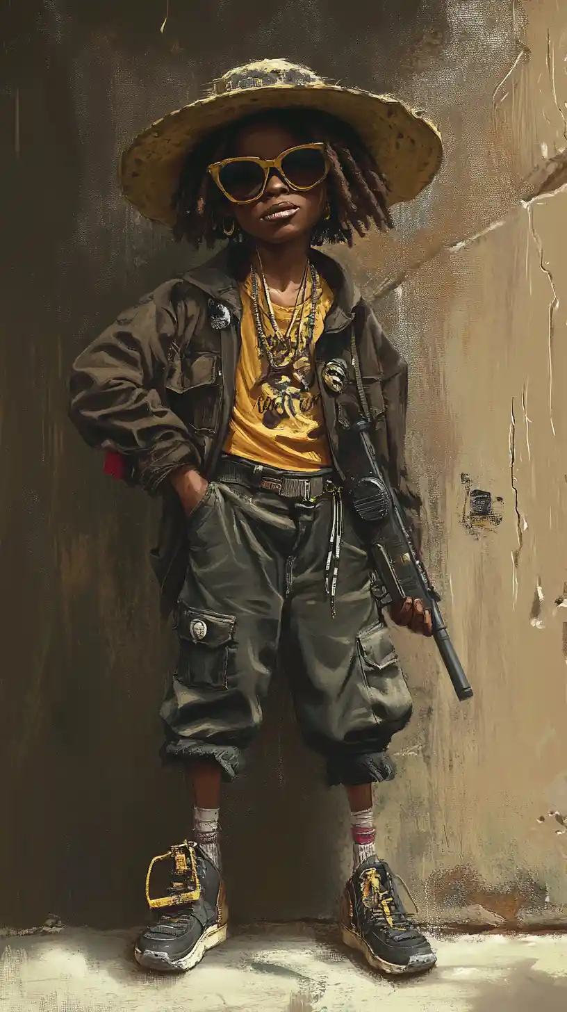 Confident man standing with bold urban attitude