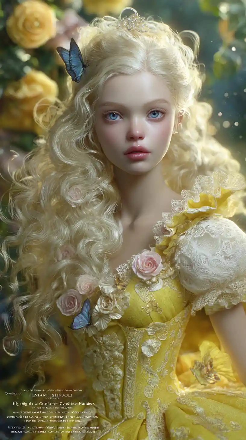 Golden hour portrait of an ethereal blonde princess