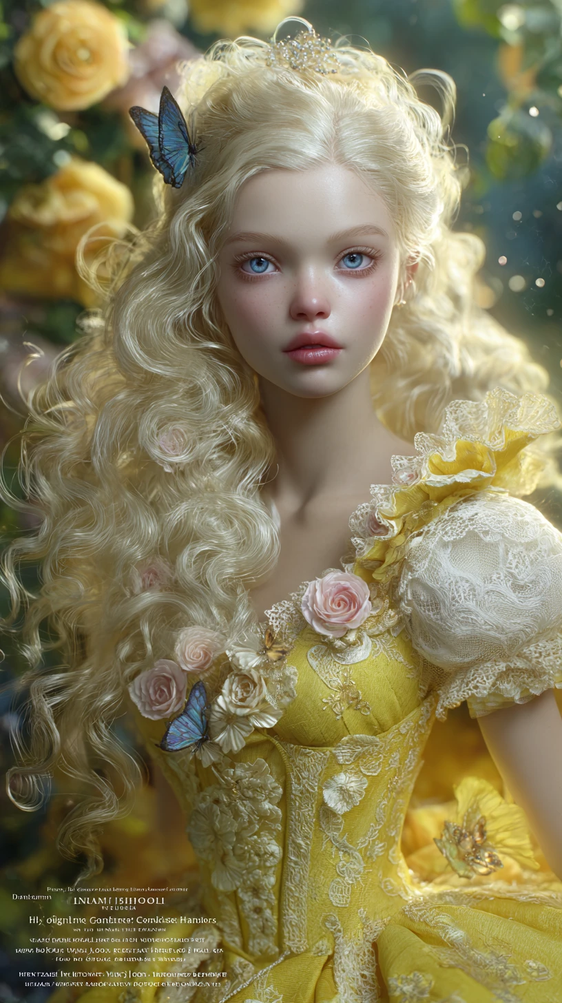 Golden hour portrait of an ethereal blonde princess