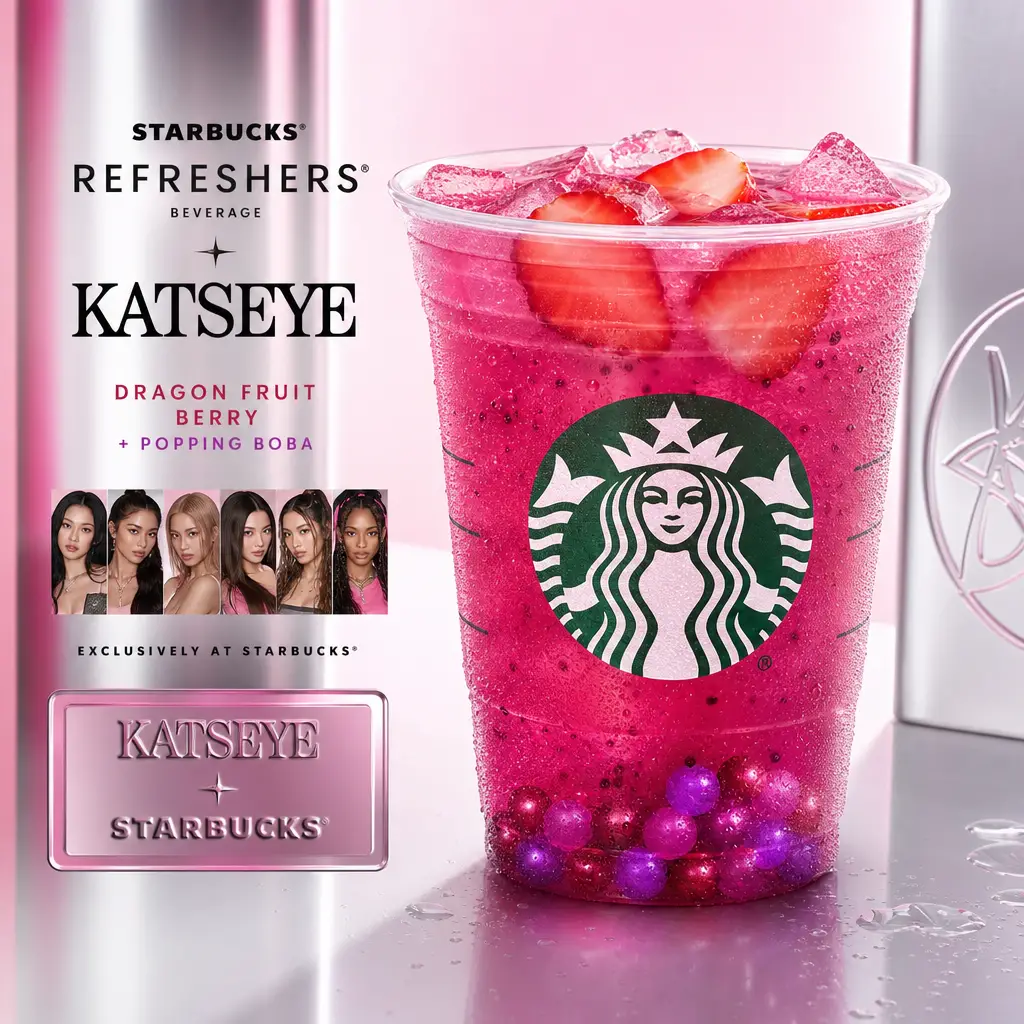 Starbucks dragon fruit refresher with berries and popping boba
