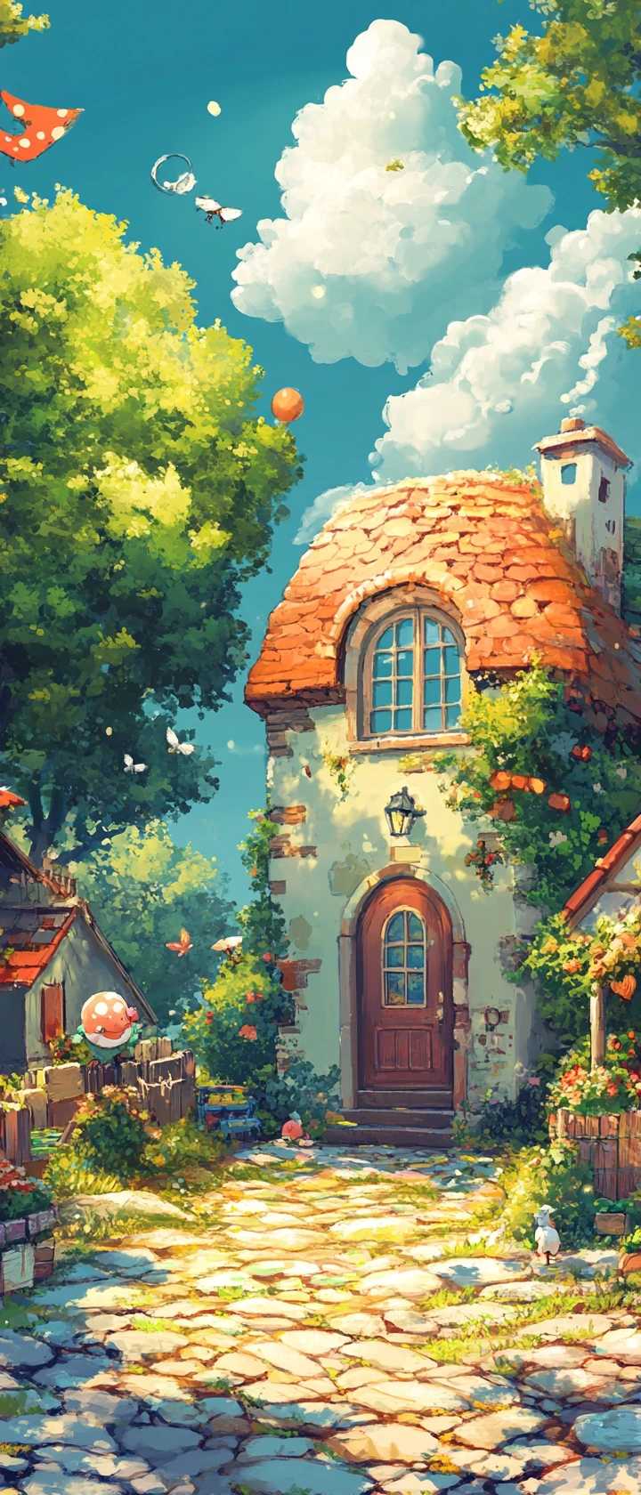 明るいパステルカラーのファンタジーな子ども向けイラスト