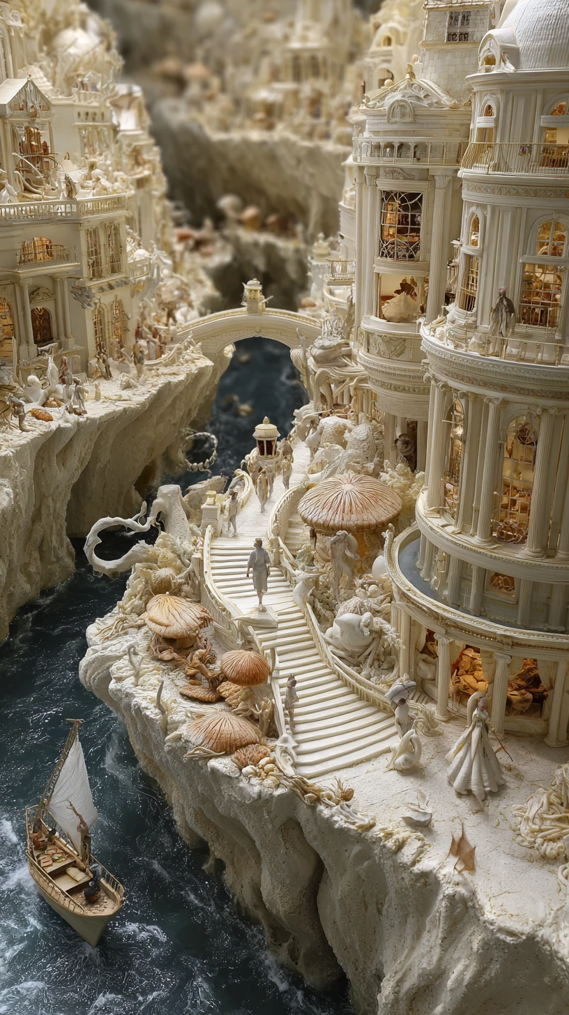 Fantasy land of milk and honey in abstract illustration