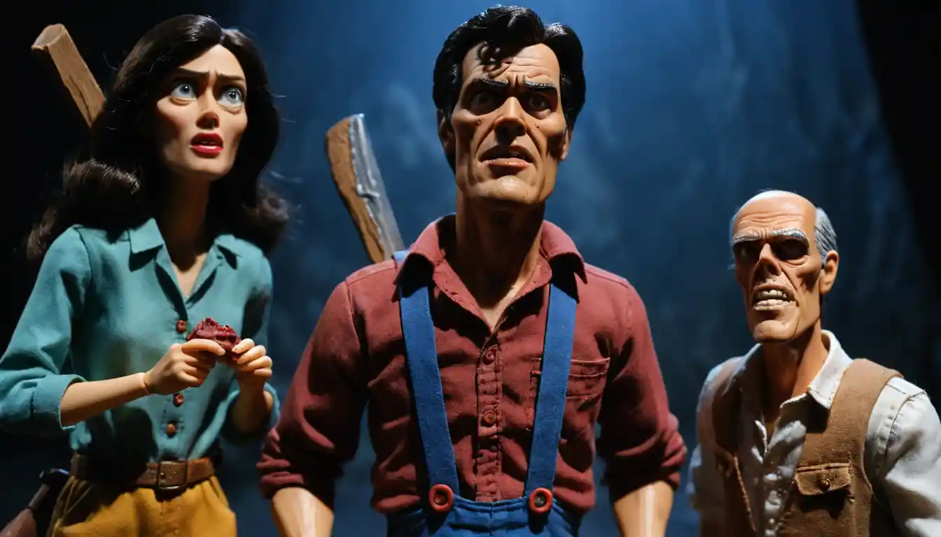 Terrifying claymation ghosts tormenting a family in a house