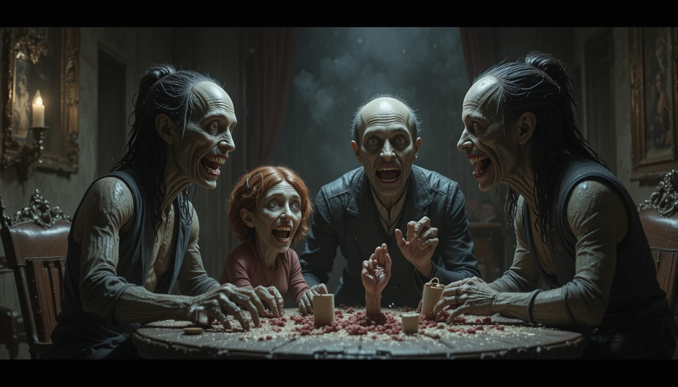 Terrifying claymation spirits haunting a frightened family home