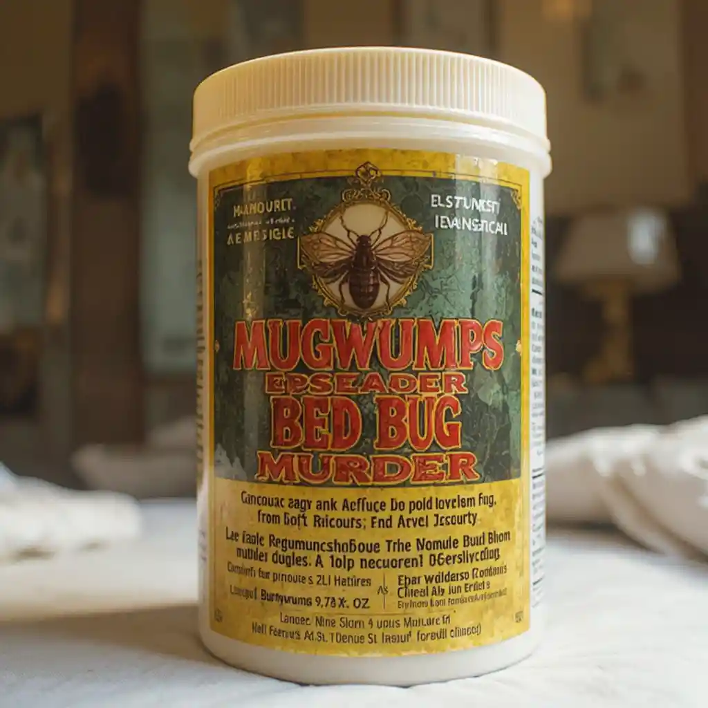 Vintage insect killer poster for a hotel room advertisement
