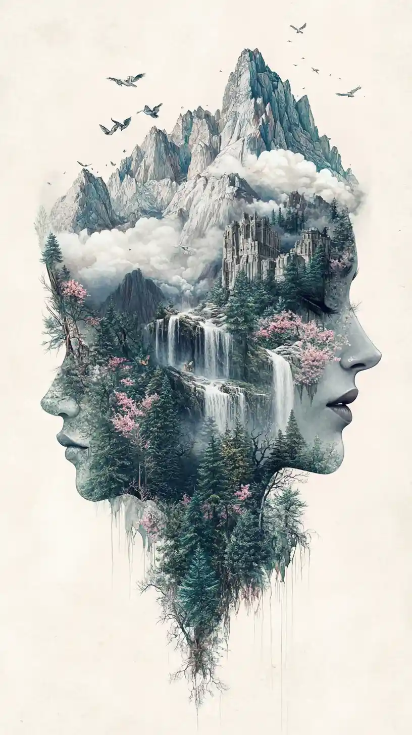 Mountain range revealing the profile of a sleeping giant