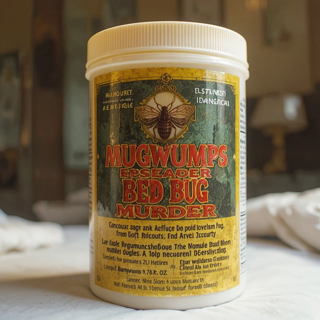 Vintage insect killer poster for a hotel room advertisement
