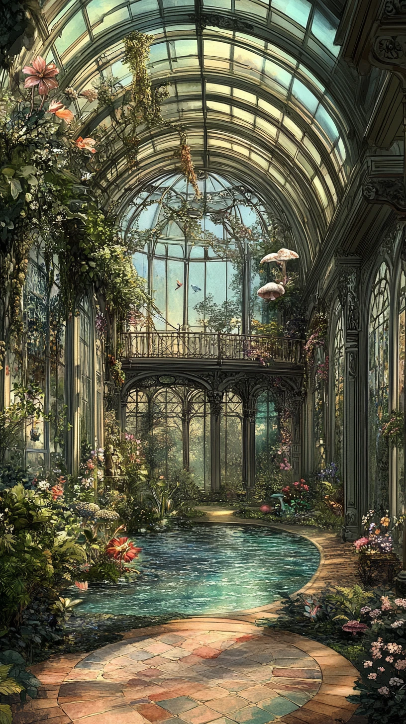 Endless Victorian greenhouse of impossible living architecture
