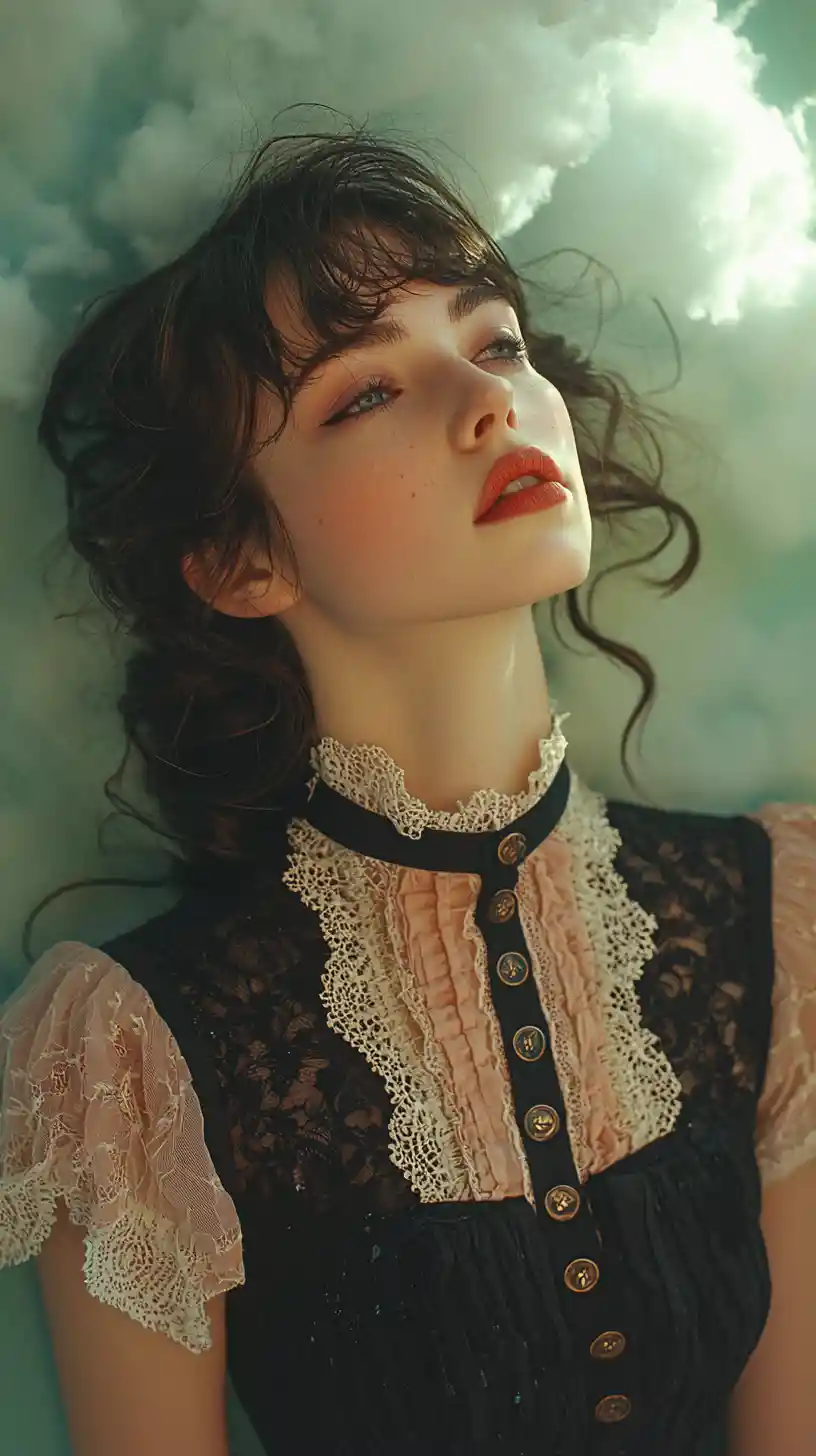 Surreal high fashion woman captured in artistic photography