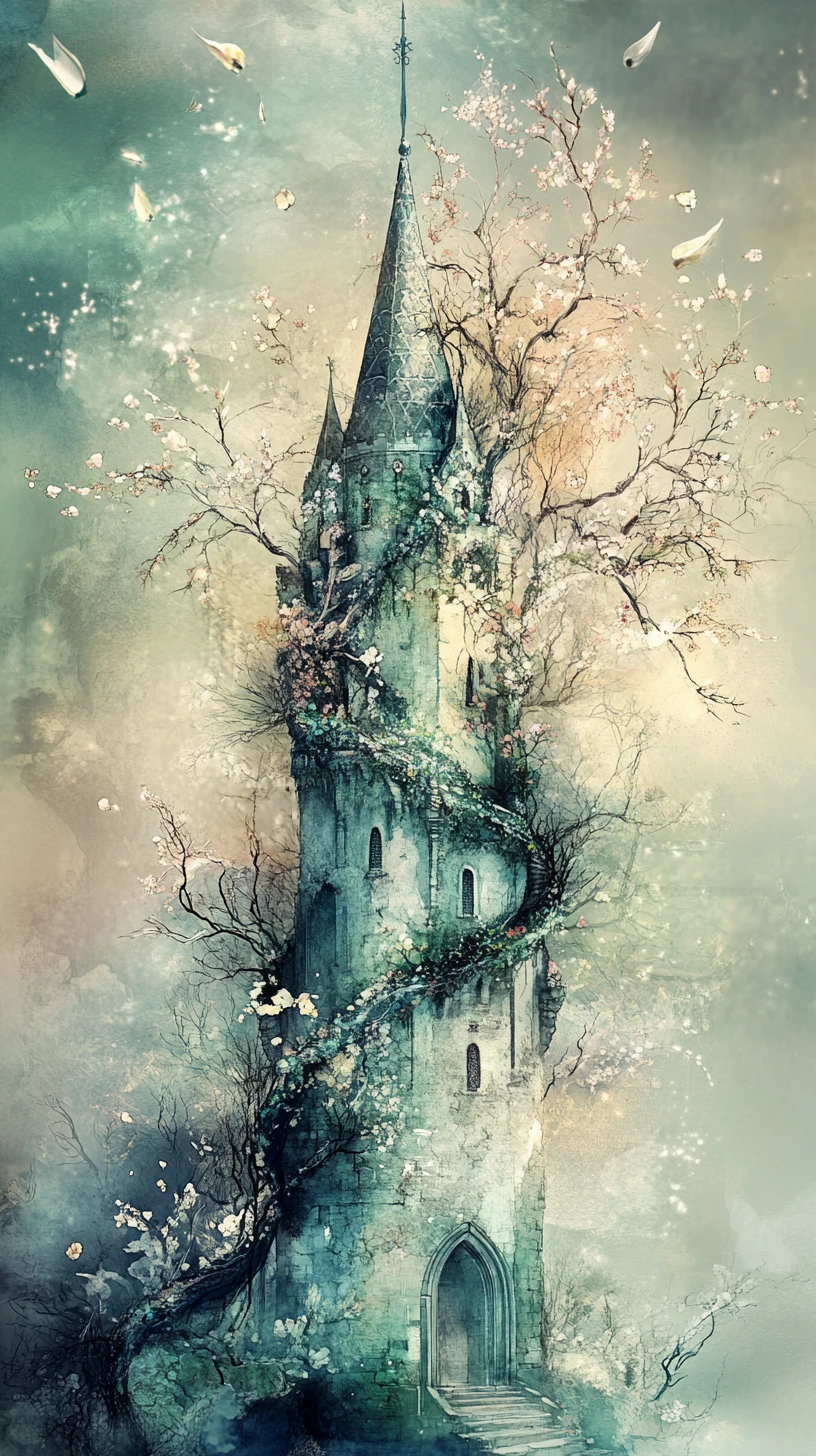 Seasonal fantasy towers woven with living botanical architecture
