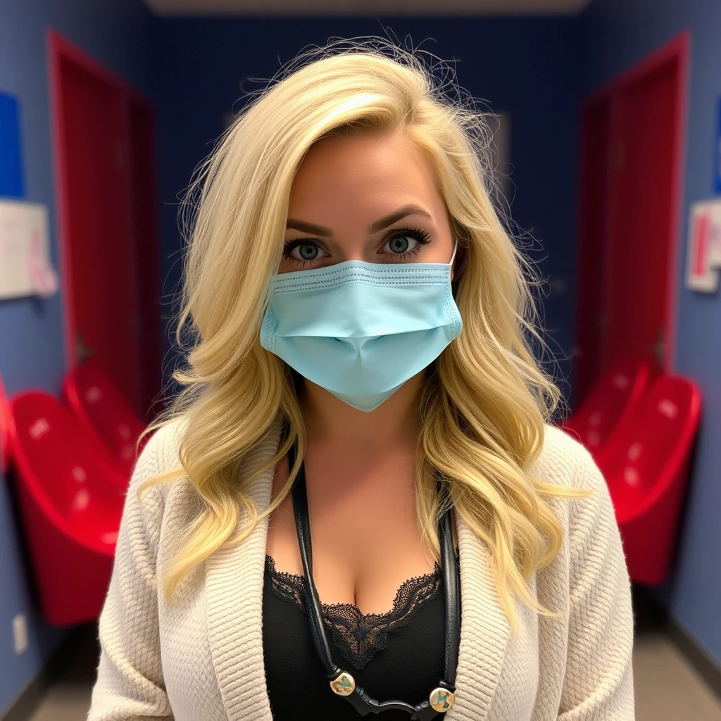 Woman Standing In A Private Changing Room Interior