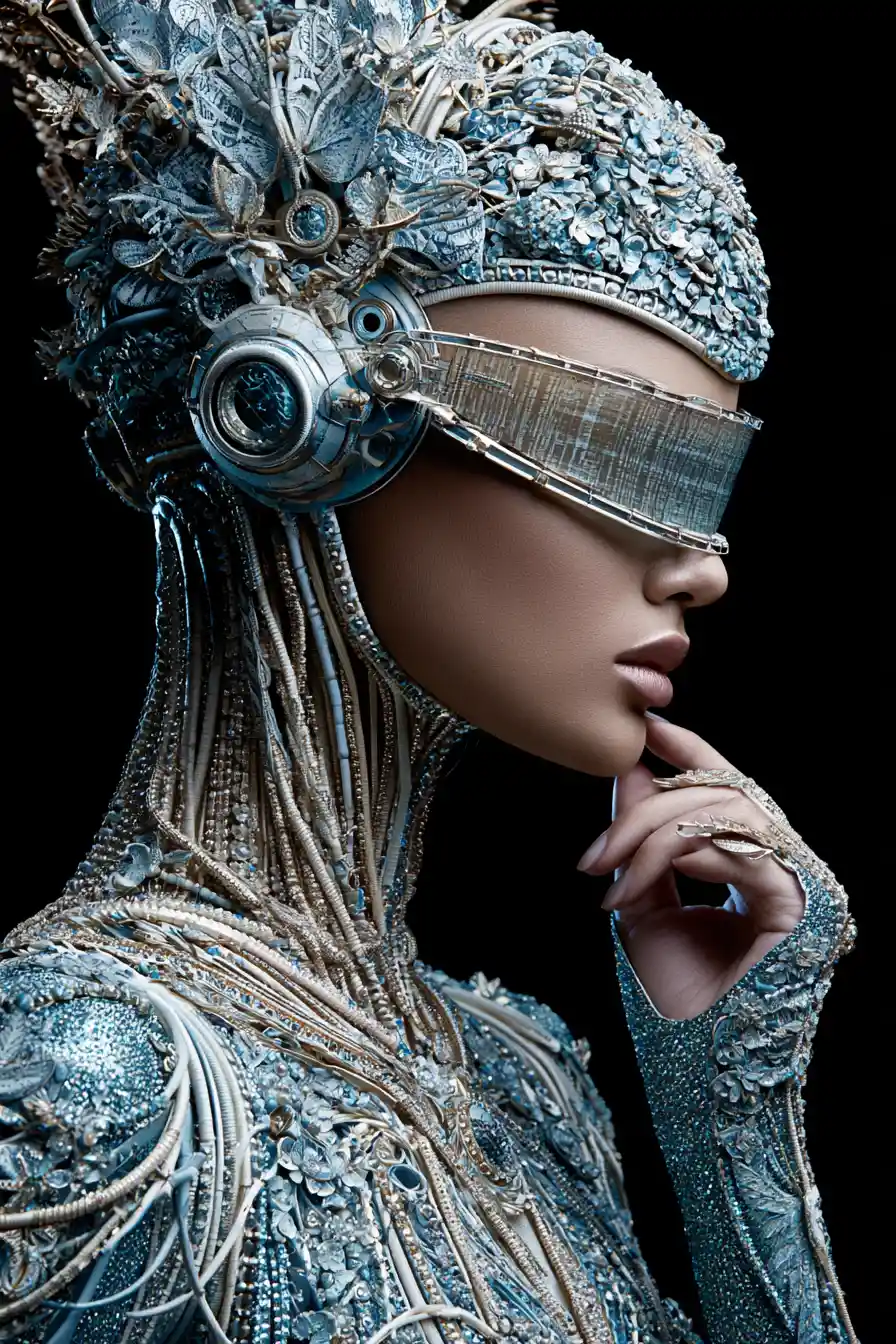 Surreal Cyberpunk City Of Glamorous Futuristic Luxury